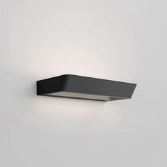 Applique murale LED Belvedere W1 en aluminium, noir mat, hauteur 3,5 cm, 3000 K