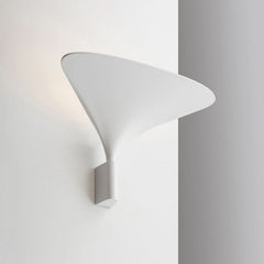 Applique murale LED Sunset W0 en aluminium, blanc mat, hauteur 22,5 cm, 3000 K