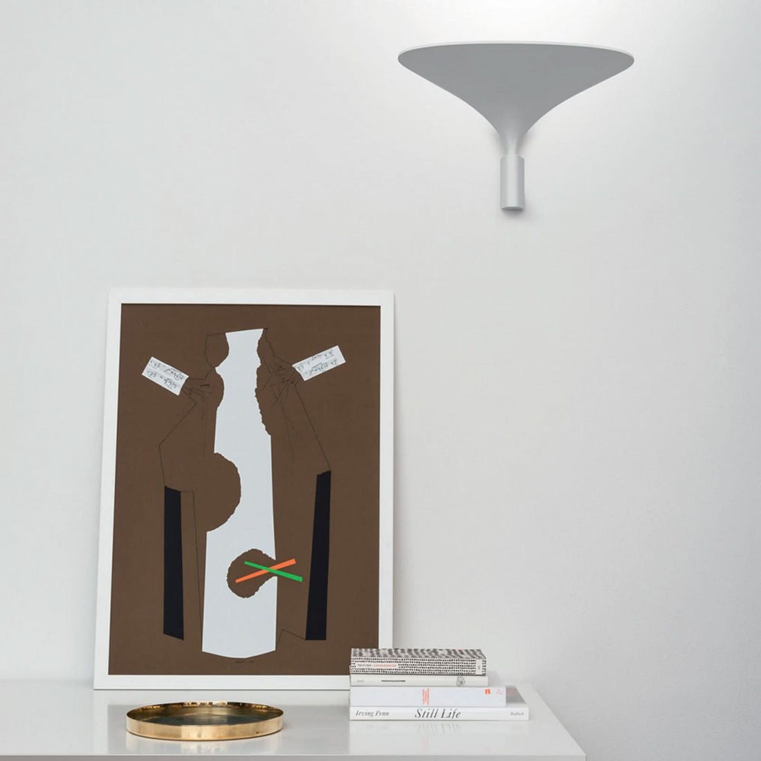 Applique murale LED Sunset W0 en aluminium, blanc mat, hauteur 22,5 cm, 3000 K
