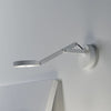 Applique murale LED String W0 DTW en tissu, blanc et noir, Ø 11 cm