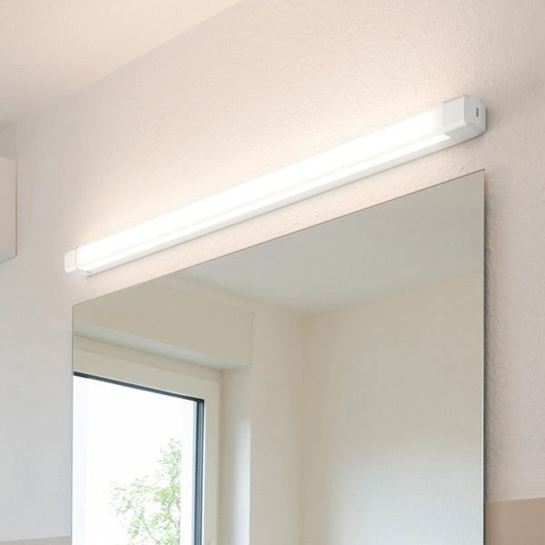 Applique murale LED Baleva IP44, blanc, hauteur 6 cm, IP44, 19 W