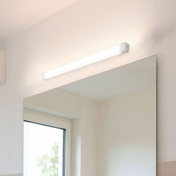 Applique murale LED Baleva IP44, blanc, hauteur 6 cm, IP44, 9 W