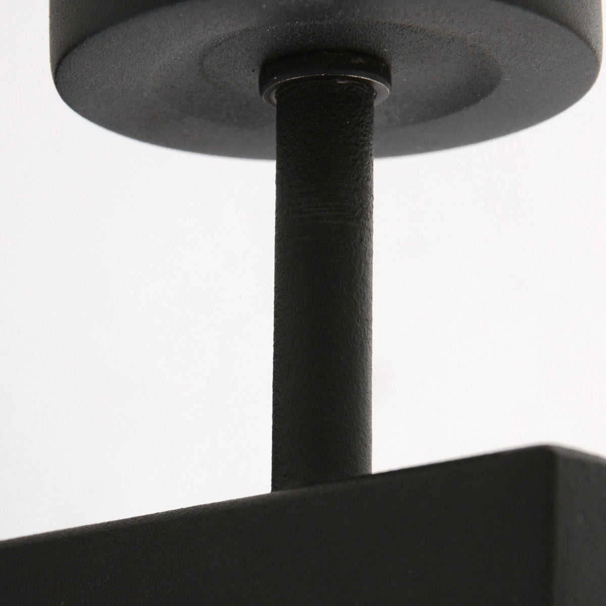 Stang 8175ZW black wall lamp with switch and grey velvet lampshade