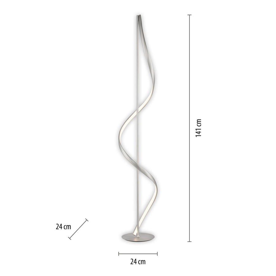 Lampadaire Q-Swing argenté