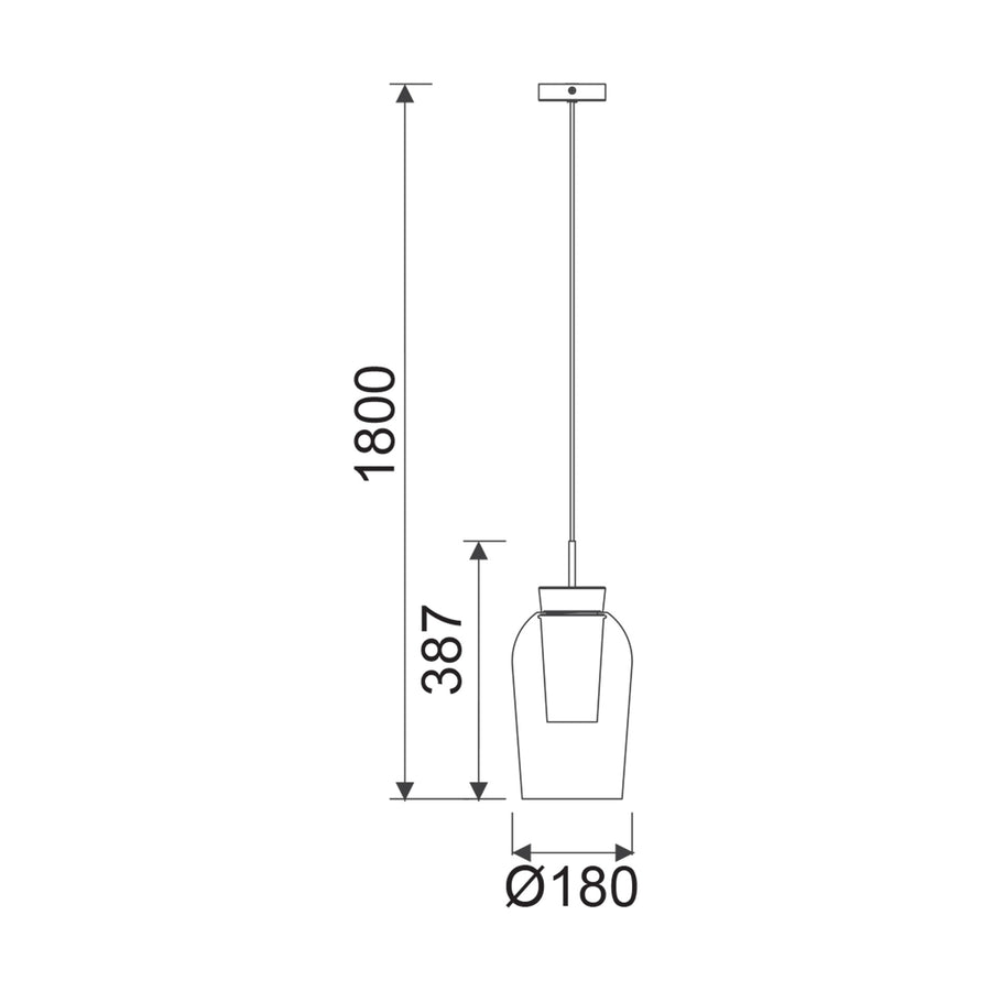 Suspension Nora, verre