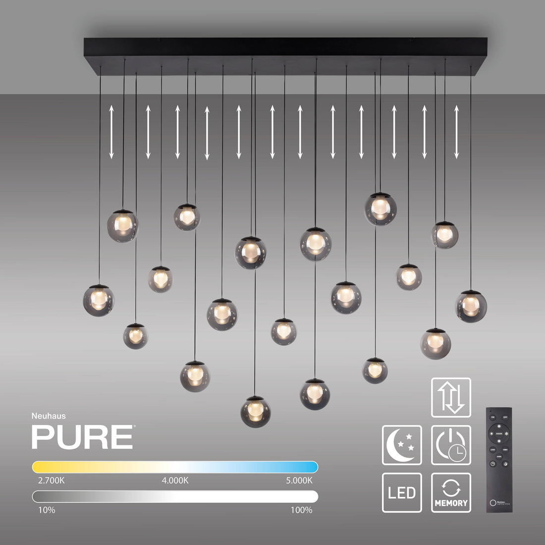 Suspension Pure Popup grise (2589-15)