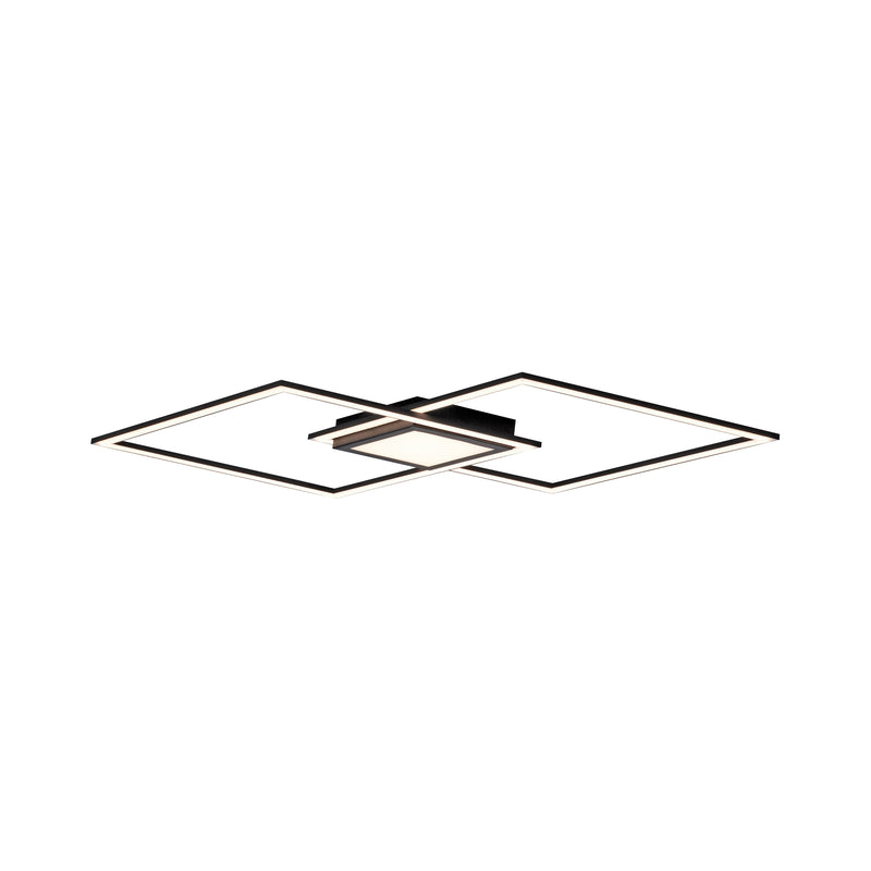 Plafonnier Asmin noir, L 106 cm
