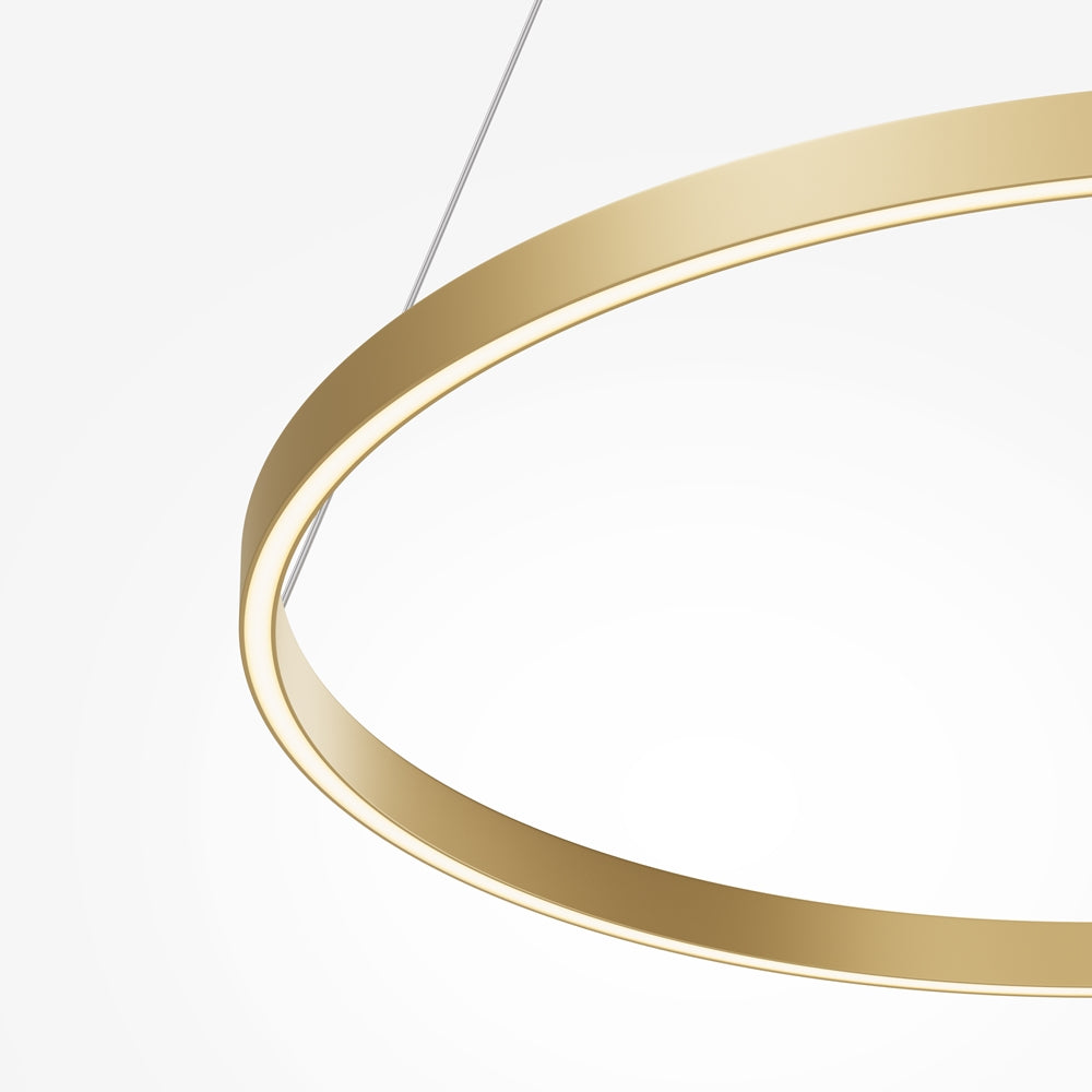 Rim gold pendant light