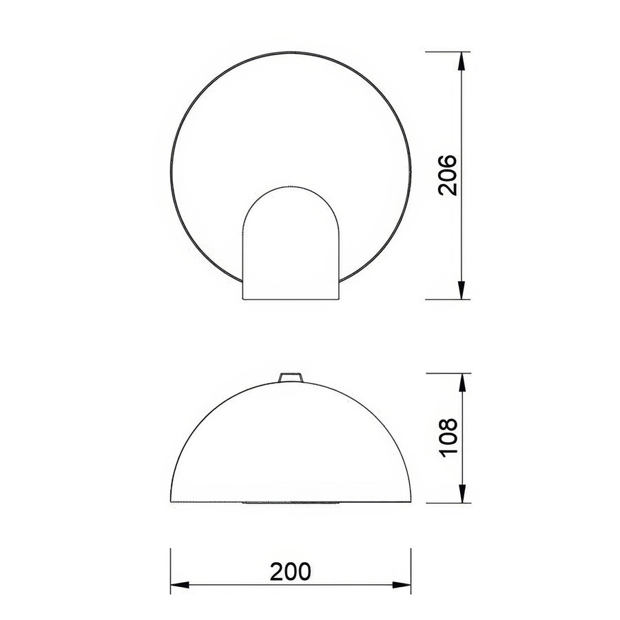 Lampe à poser LED Oculo, L 20 cm