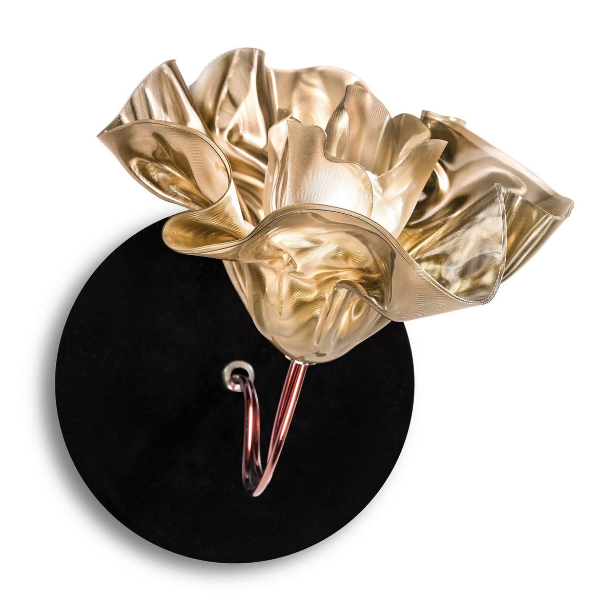 Applique murale LaFleur en cuivre, noir et doré, hauteur 16 cm