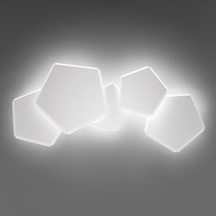 Applique murale LED Pleiadi en métal, blanc, hauteur 45 cm