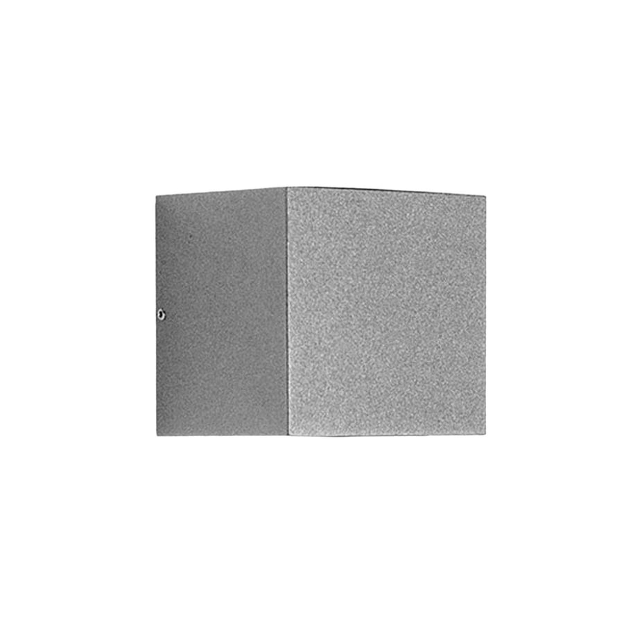 Applique d'extérieur LED 303354 1WB en verre, gris métallisé, hauteur 10 cm, IP44