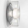 Applique murale LED Curling Wall M en verre, transparent, Ø 25 cm