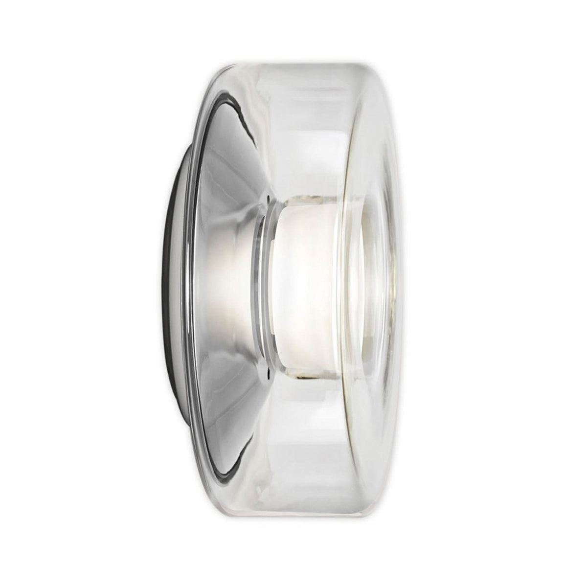 Applique murale LED Curling Wall M en verre, transparent, Ø 25 cm