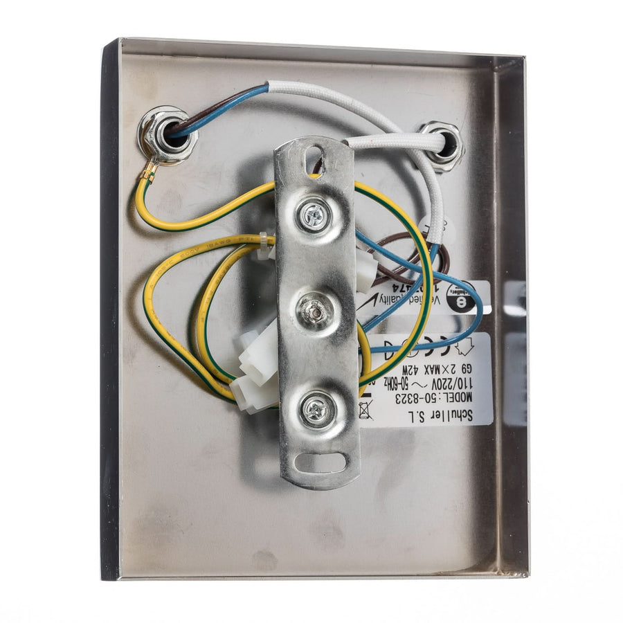 Applique murale Diamond en cristal, chrome et transparent, 2 lumières, hauteur 13 cm