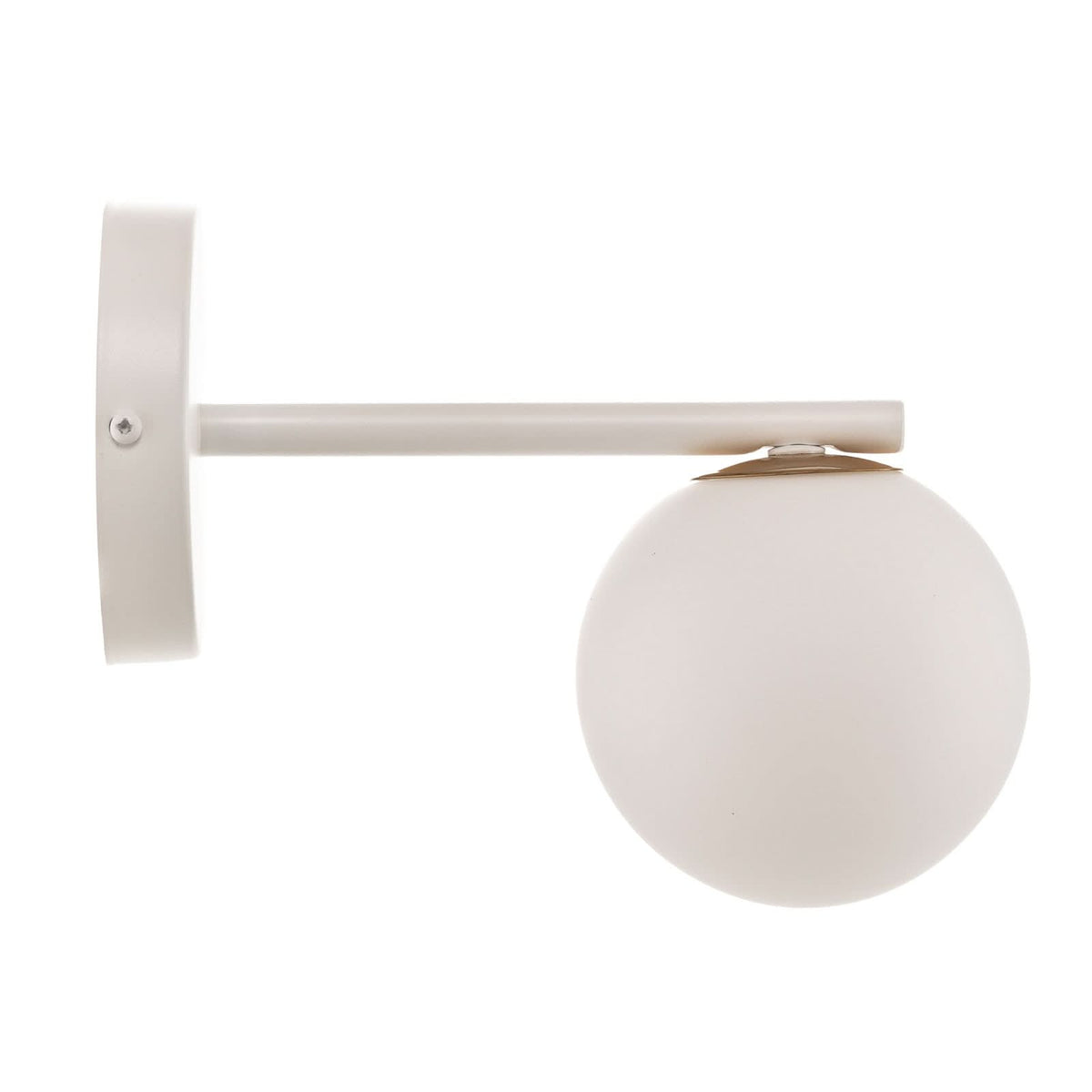 Applique murale Gama en verre, blanc, hauteur 18 cm