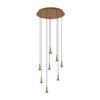 Suspension LED Andromeda dorée, rond, Ø 40 cm