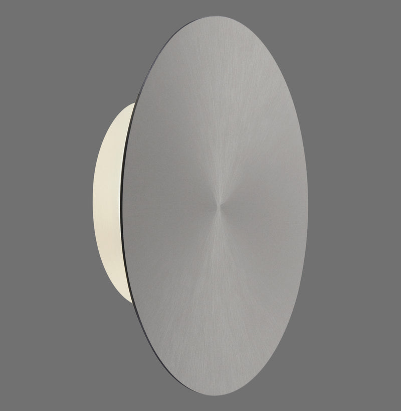 Applique murale sans fil Puntua grise, H 18 cm