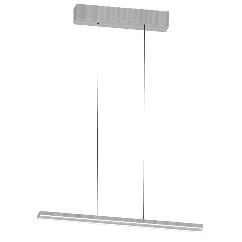 Silver band pendant light