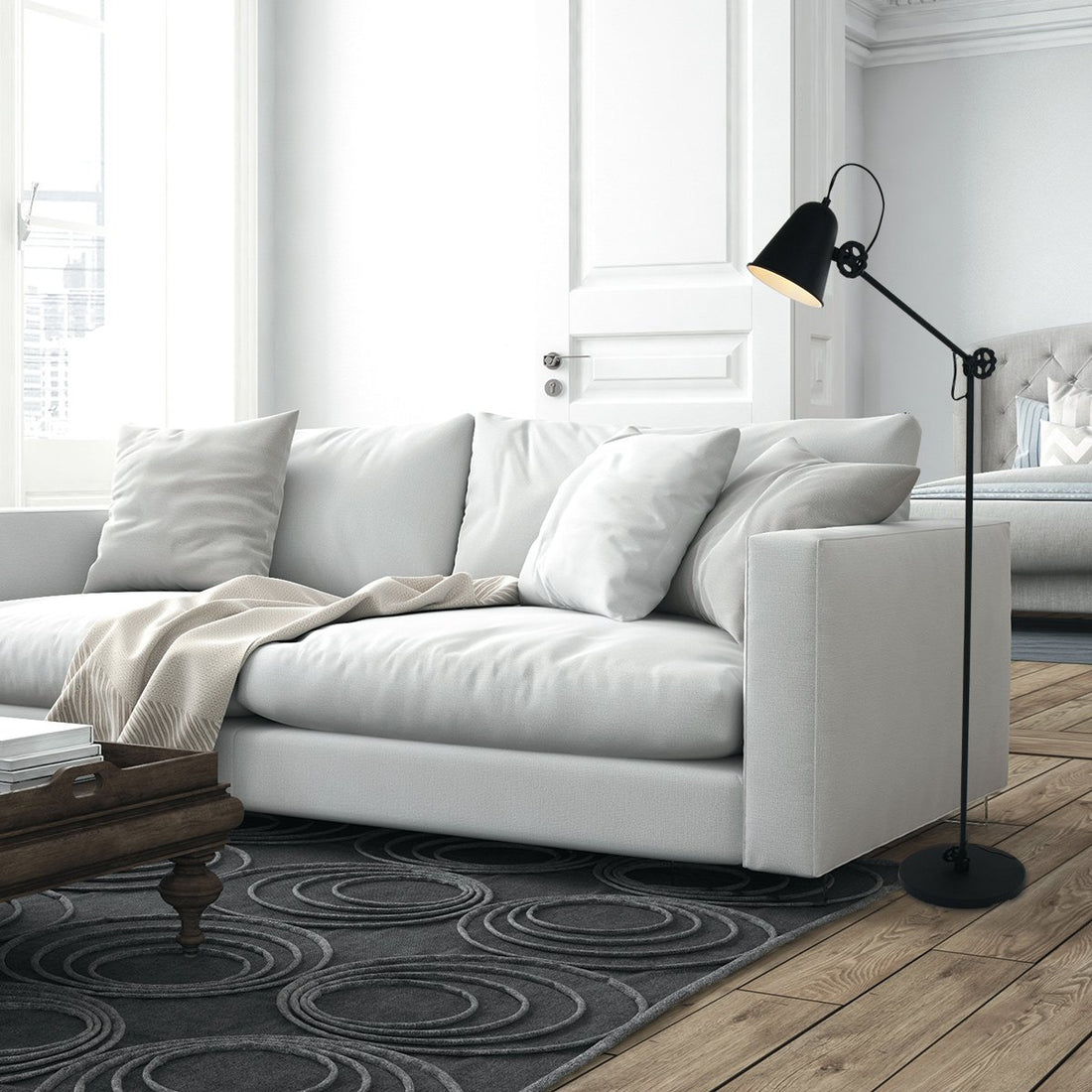 Playful Black Floor Lamp
