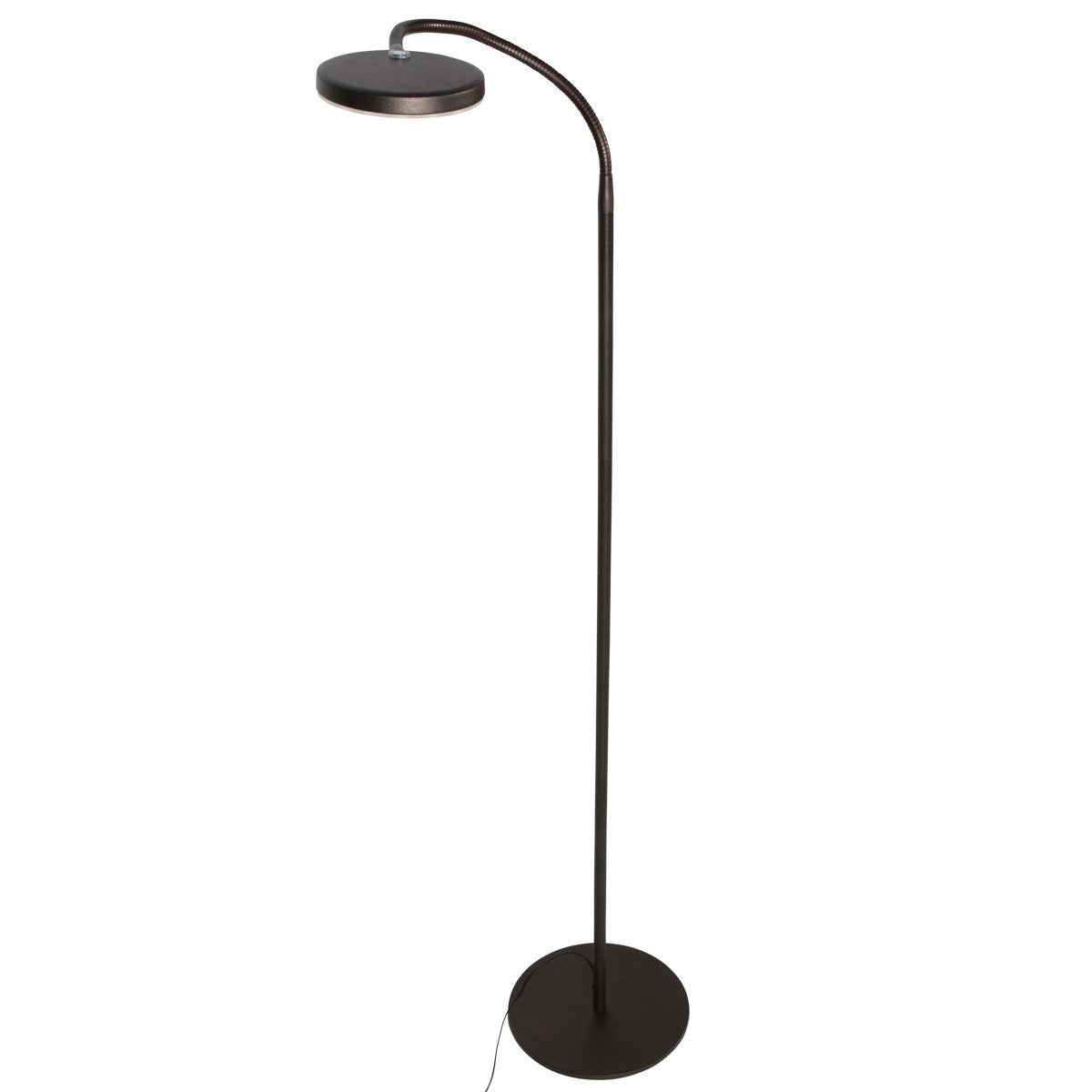 Vue de trois quarts du lampadaire montrant le câble d'alimentation au sol