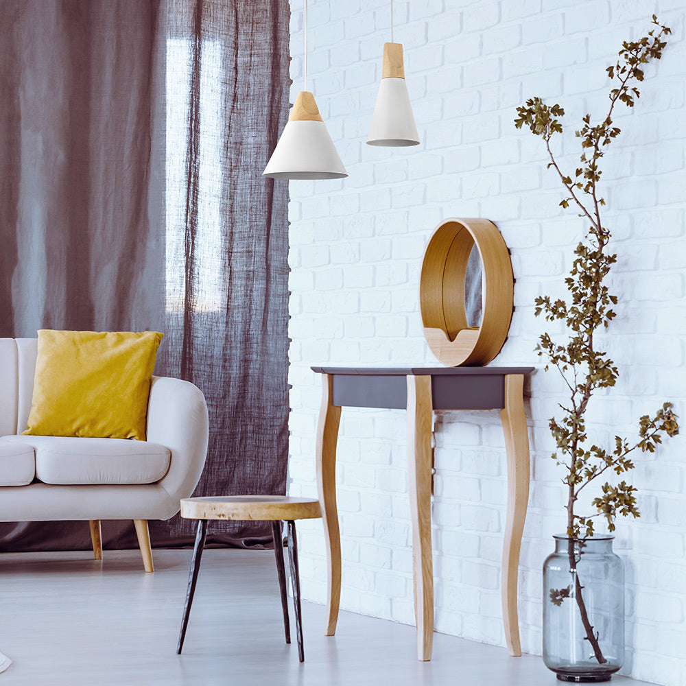 Bicones White pendant light