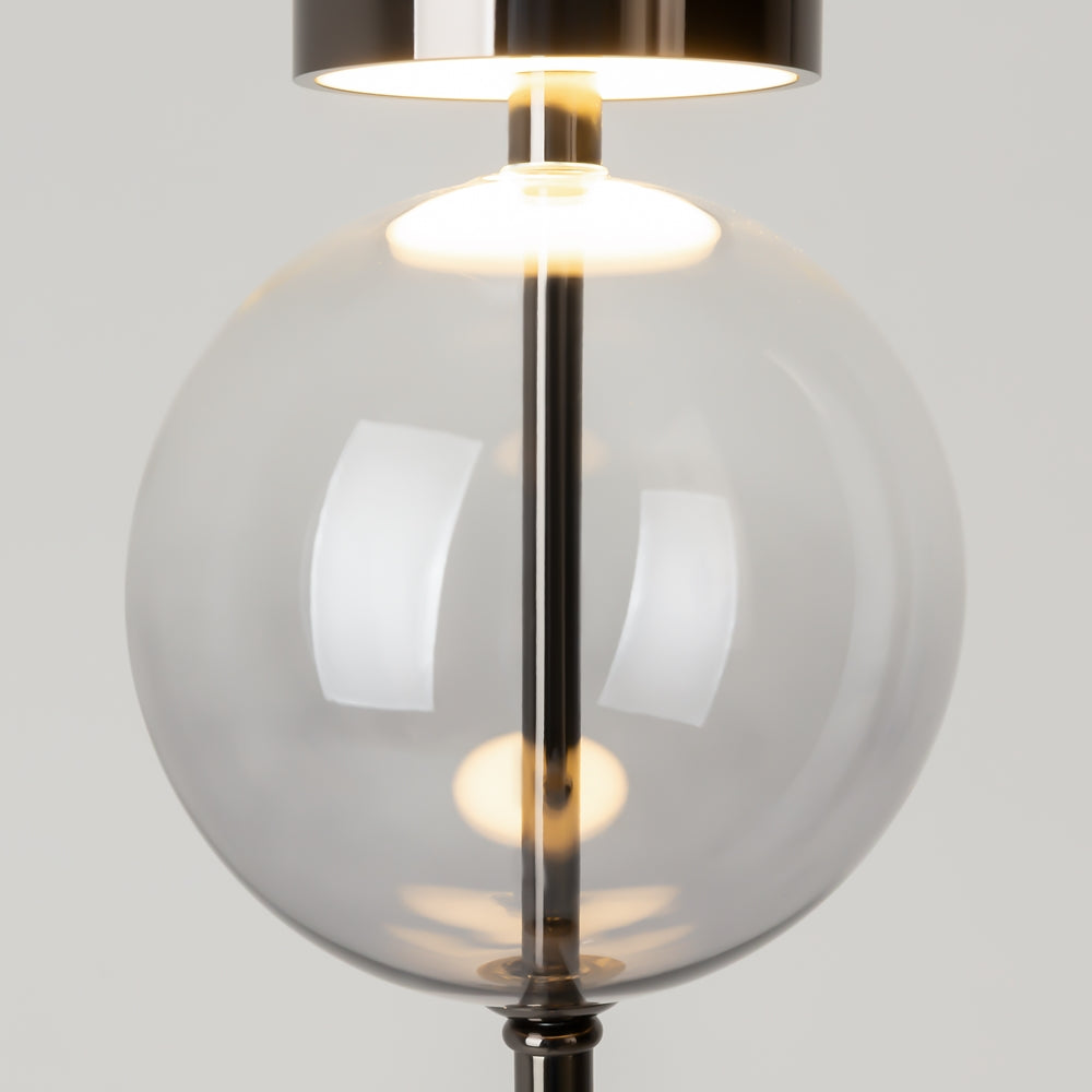 Double Moon Lampadaire noir
