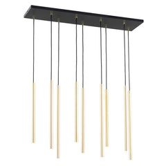 Selter 9-light gold pendant light
