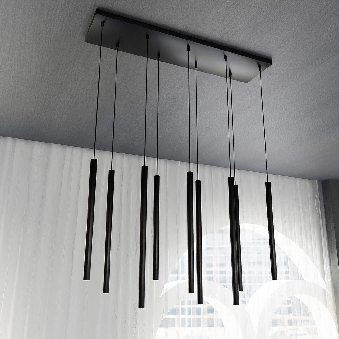 Selter 9-light black pendant light