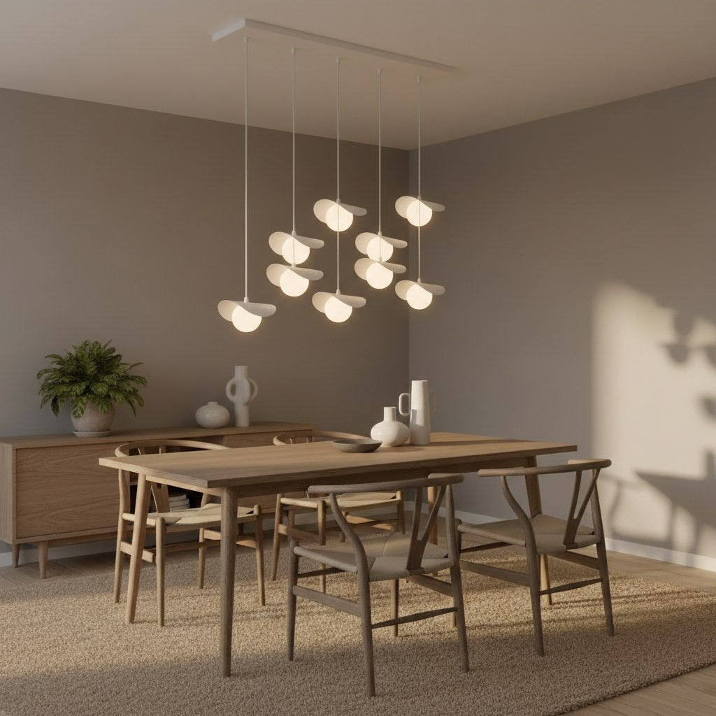 Ritual 9-light white pendant light