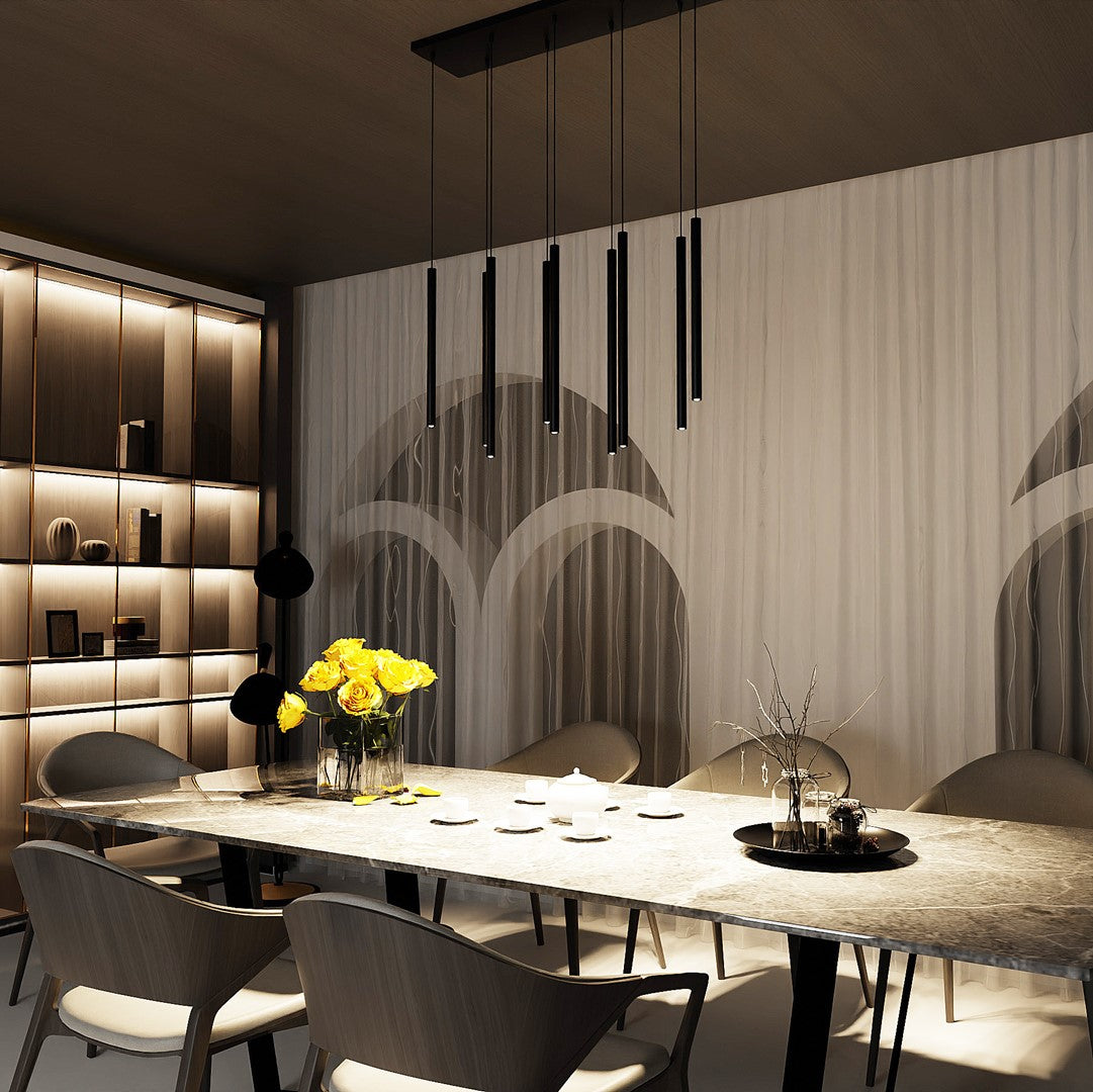 Selter 9-light black pendant light