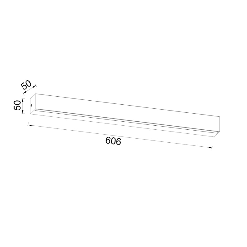 Applique murale LED Elegance grise, L 61 cm