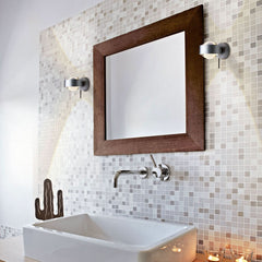 Applique murale Puk Wall Mini en verre, chromé mat, hauteur 6,5 cm