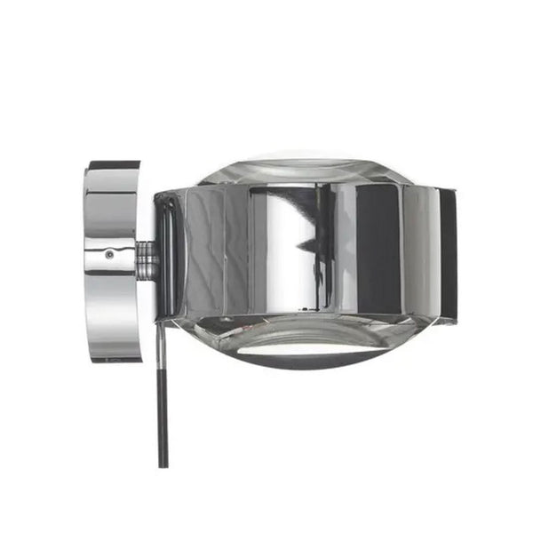Applique murale Puk Maxx Wall+ en verre, nickel mat, 2 lumières, hauteur 8 cm