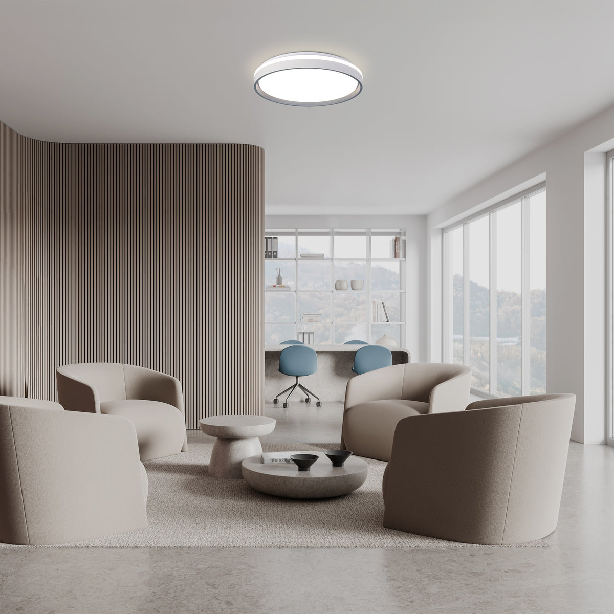 Plafonnier LED Verona avec télécommande gris
