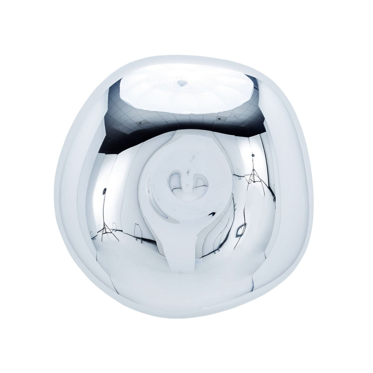 Applique murale LED Melt Surface en acier, chromé, Ø 50 cm