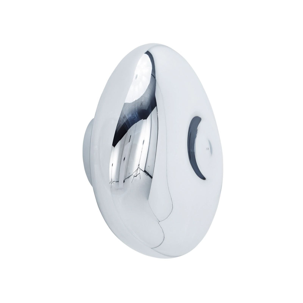 Applique murale LED Melt Surface en acier, chromé, Ø 50 cm