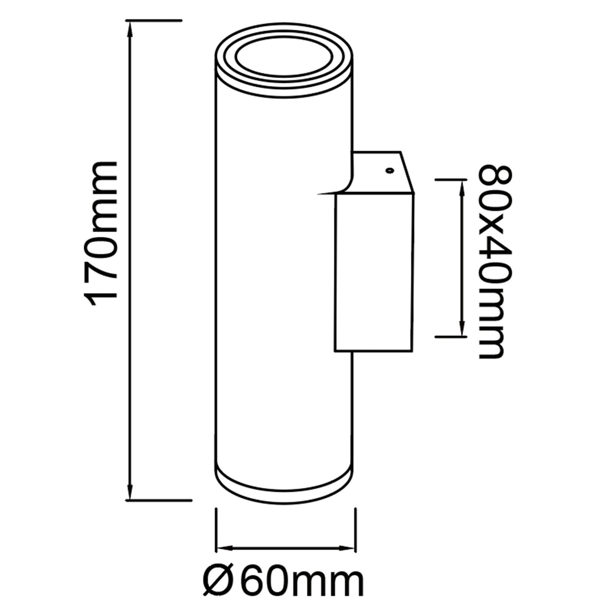 Applique extérieure Pere 2 lumières, IP65
