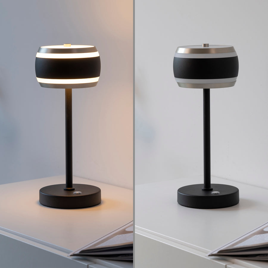 Lampe à poser Pure Falling Rings noire
