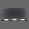 Applique murale Carlo anthracite, L 17 cm
