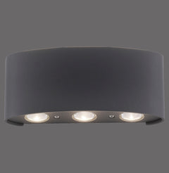 Applique murale Carlo anthracite, L 17 cm