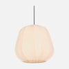Cream linen lantern pendant light, Ø 28 cm, adjustable height | Sanded