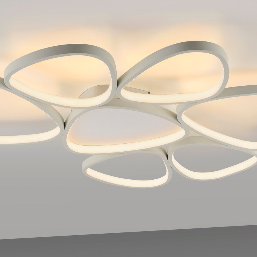 Plafonnier Pebbles blanc, L 70 cm