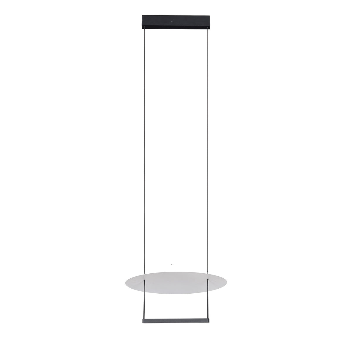 Suspension LED Sun II noire, Ø 42 cm