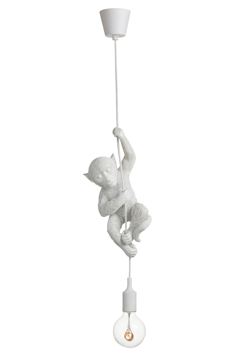 Suspension singe en résine blanche