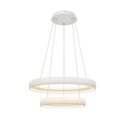 Suspension LED Flats modèle moyen blanche