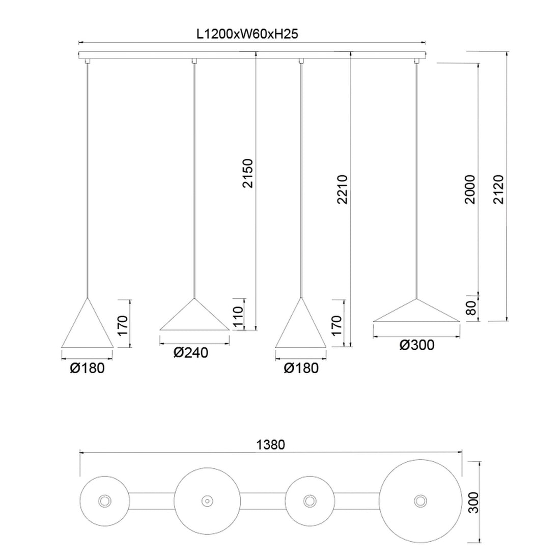 Suspension luminaire | Cono