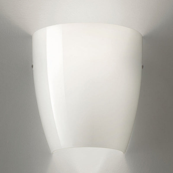 Applique murale Dafne en verre, blanc, hauteur 24 cm