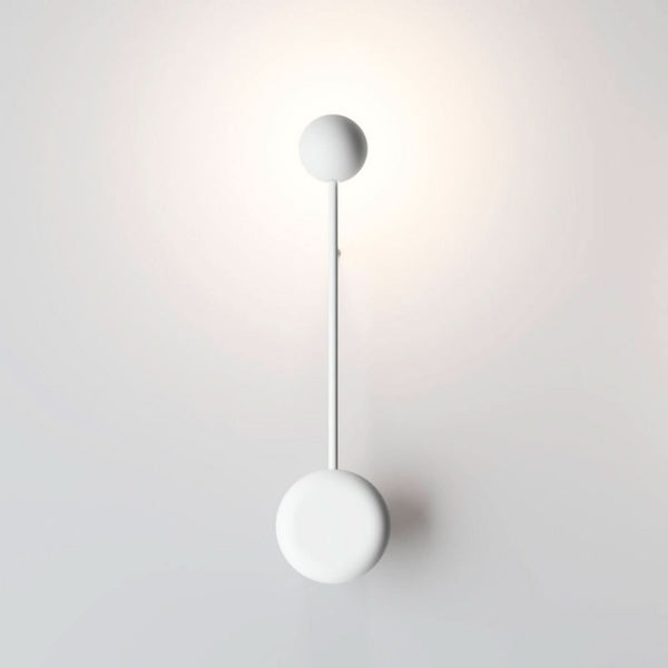 Applique murale LED Pin en aluminium, blanc mat, hauteur 40 cm, 2700 K, 4,5 W, largeur 10 cm