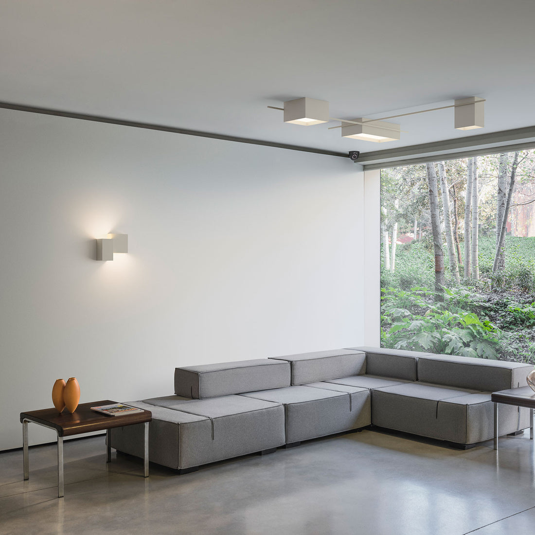 Applique murale LED Structural 2602 en aluminium, gris clair